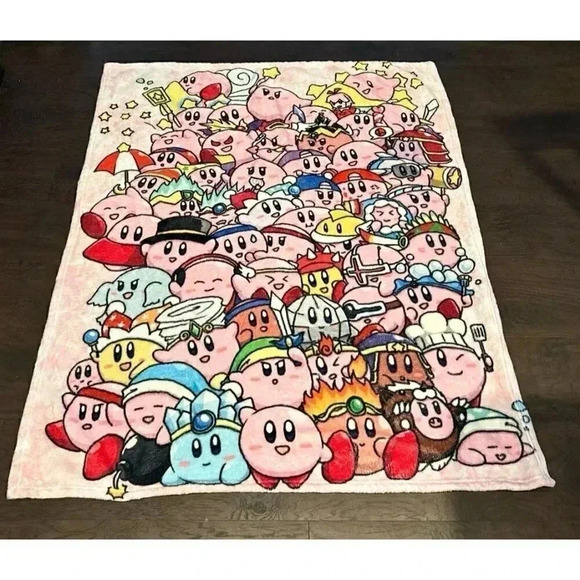 Kirby Throw Blanket Super Soft Microfiber Ultra Fuzzy Cartoon Blanket b13 - Picture 1 of 2